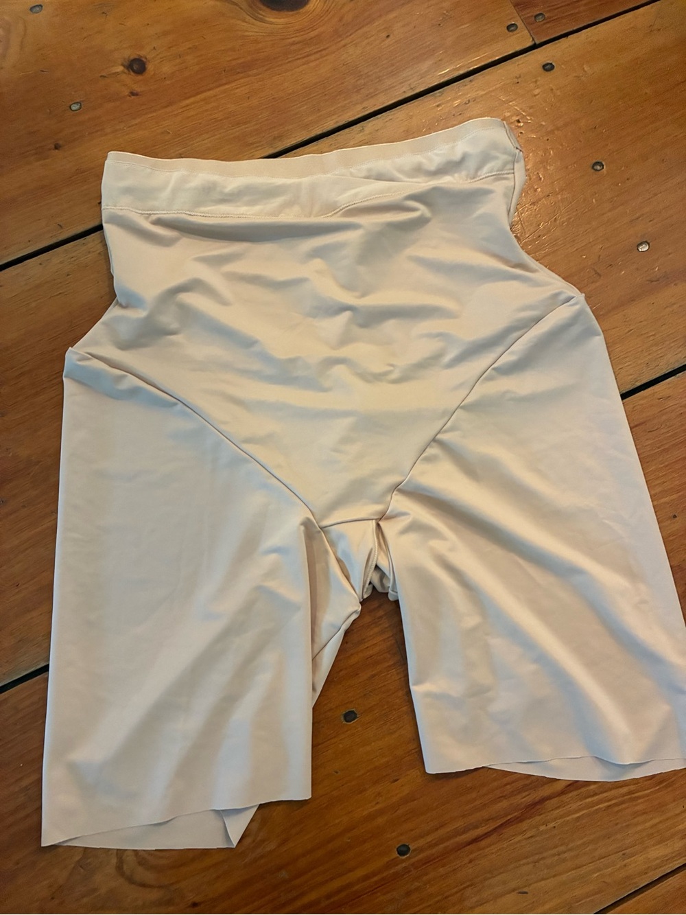 MAIDENFORM bottom solutions nude tan shorty thigh shaping shorts sz 3X